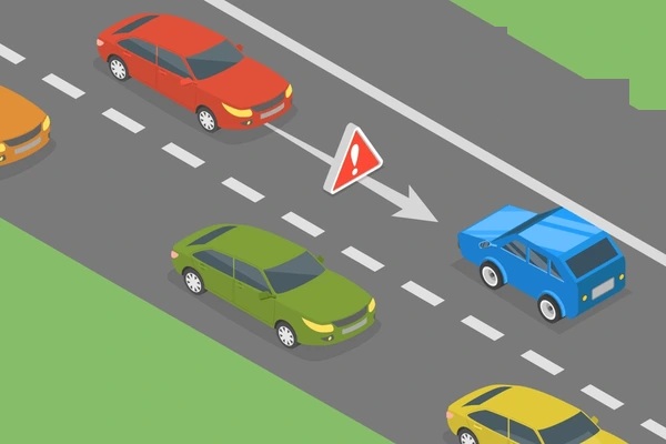 سيارة تسير عكس الاتجاه